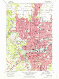 1974 Map of Spokane NW, Spokane County, WA — High-Res | Pastmaps